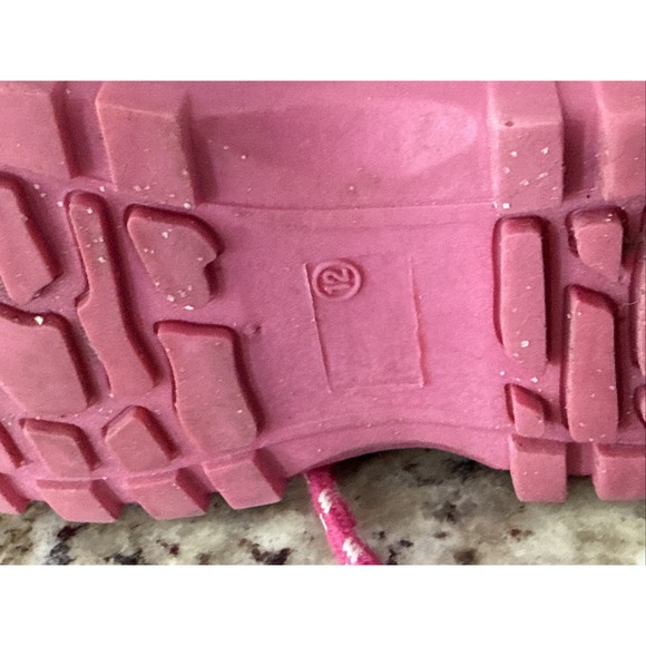 Dream Pair Girls Faux Fur lined Ankle winter boots, size 12 Black And Pink 4105 - Picture 8 of 8